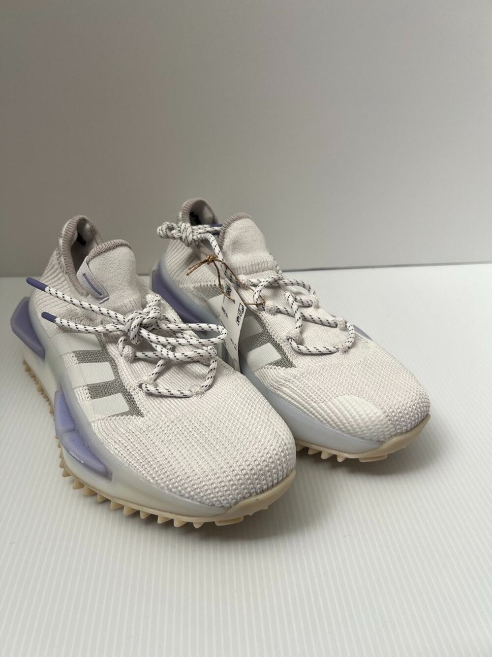 Adidas‎ NMD S1 HP5522 White Purple Knit Sneakers Women's Size 5 NWT